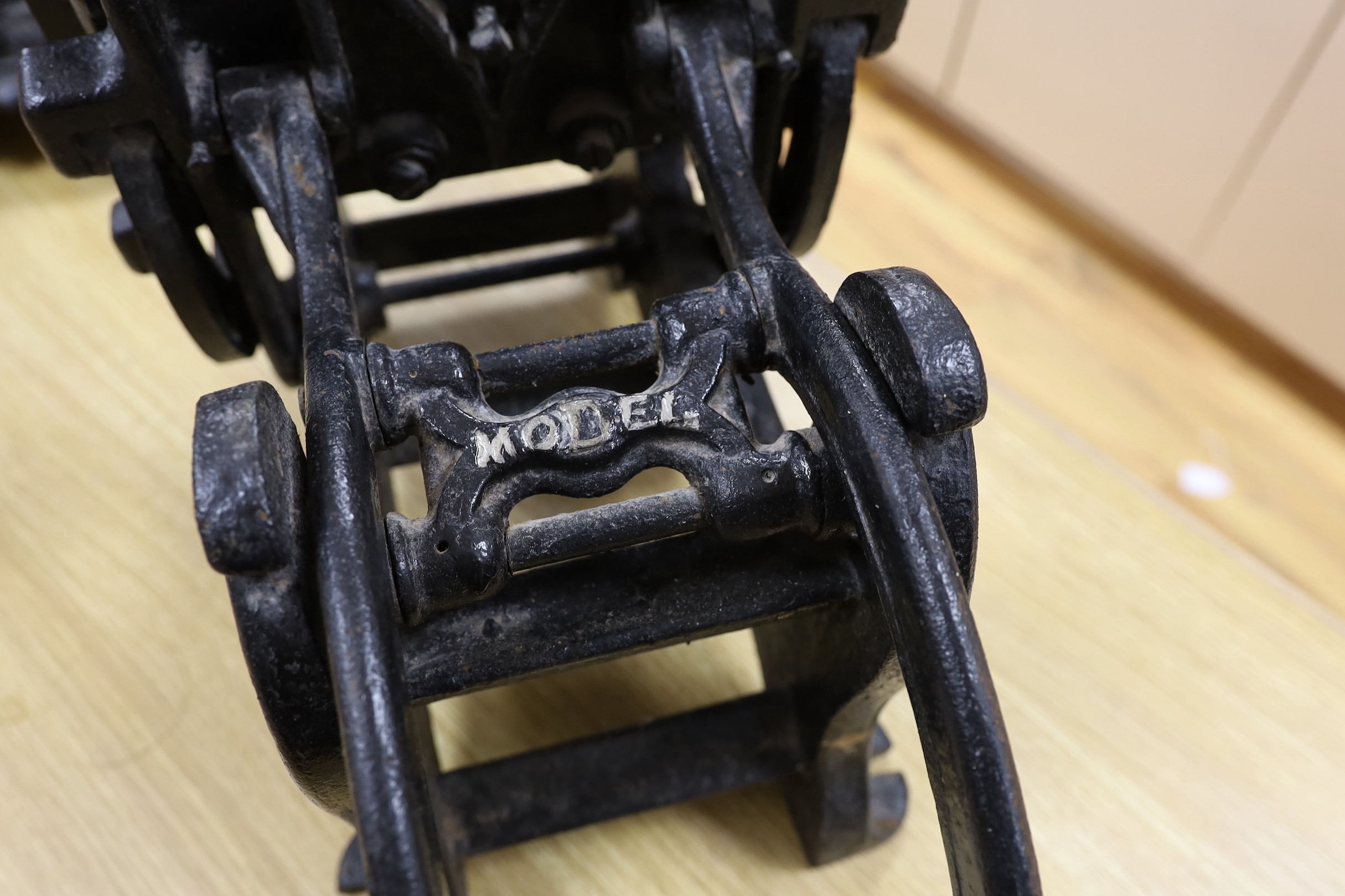 A cast iron printing press, 73cms wide